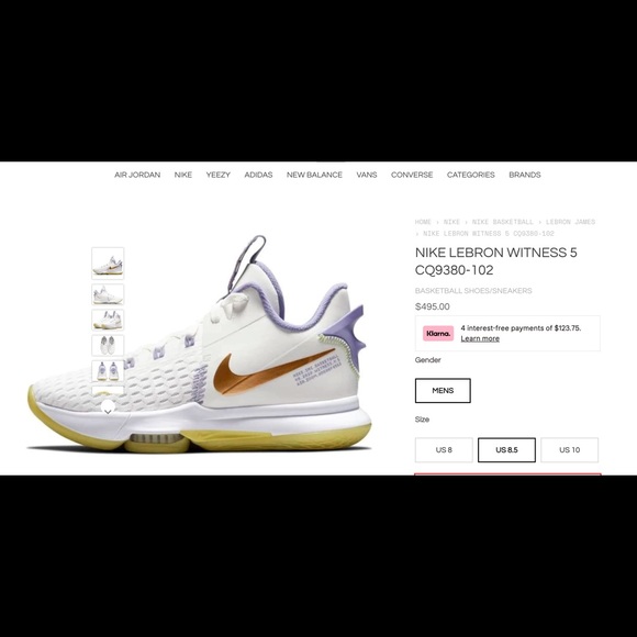 Nike LeBron Zoom Witness V5 White - Picture 2 of 7